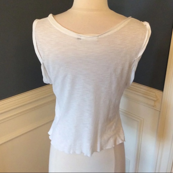 B Original Top White Stretchy Tank Graphic Womens Small - Picture 7 of 11